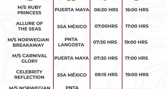 Otra Jornada de Seis Cruceros en Cozumel - Diario Cambio 22
