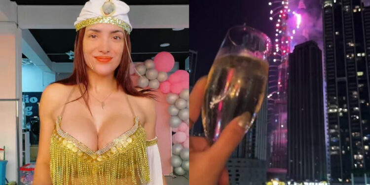 Rosángela Espinoza celebró Año Nuevo en fiesta en Dubai. (Instagram)