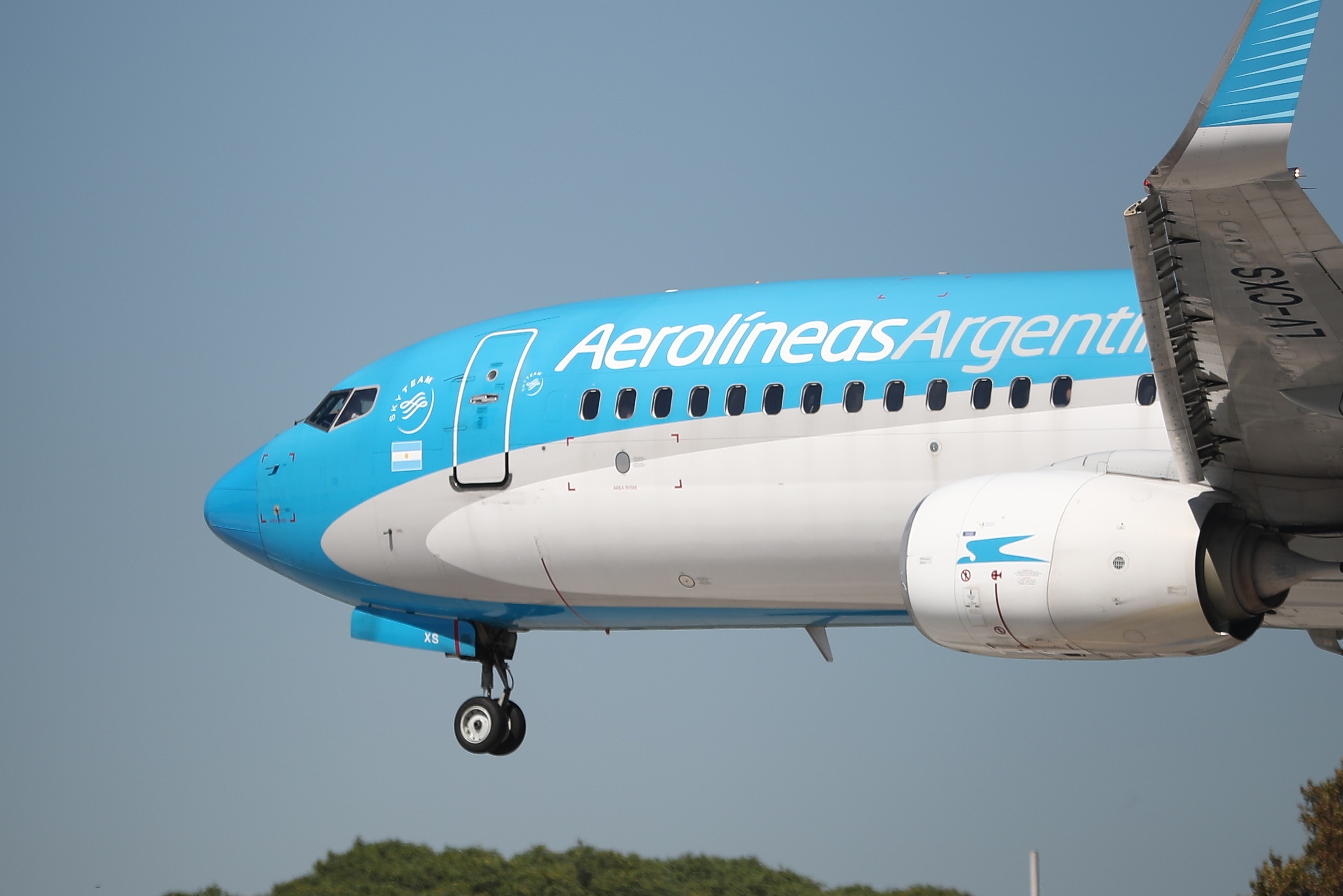 Fotografía de archivo de un avión de Aerolíneas Argentinas. EFE/Juan Ignacio Roncoroni
