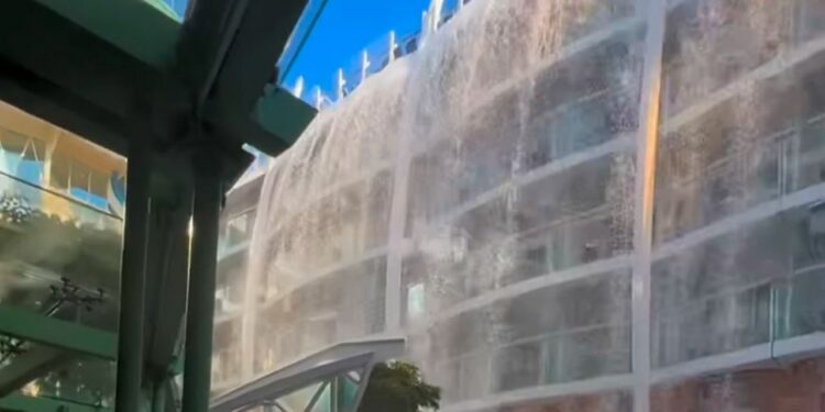 Un crucero tuvo que realizar una maniobra imprevista y esto pasó