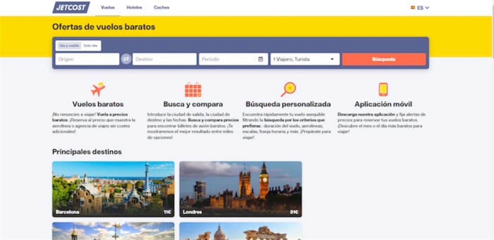 En Jetcost tienes acceso a un montón de vuelos que puedes reservar y siempre al mejor precio