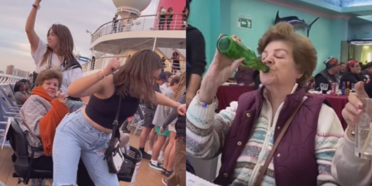Abuelita pone de cabeza a todo un crucero y escenas de hacen virales: “Es más divertida que mis amigos”