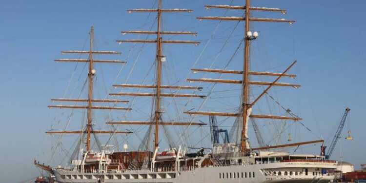 Arriba a Yucatán por primera vez el crucero de vela Sea Cloud Spirit, uno de los más grandes del mundo