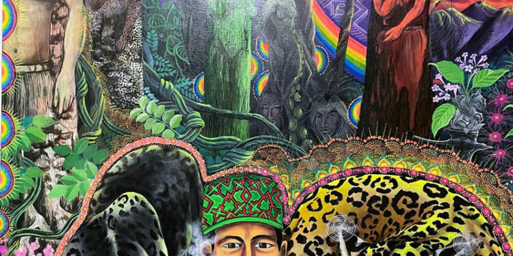 Arte basado en la ceremonia de ayahuasca