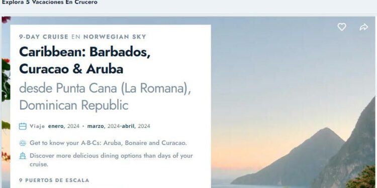 Cabo Rojo - Pedernales entre los destinos ofertados por cruceros Norwengian Cruise