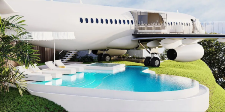 Convierten un Boeing 737 en una villa de lujo
