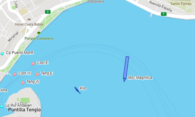 Crucero MSC Magnifica arriba a Puerto Montt
