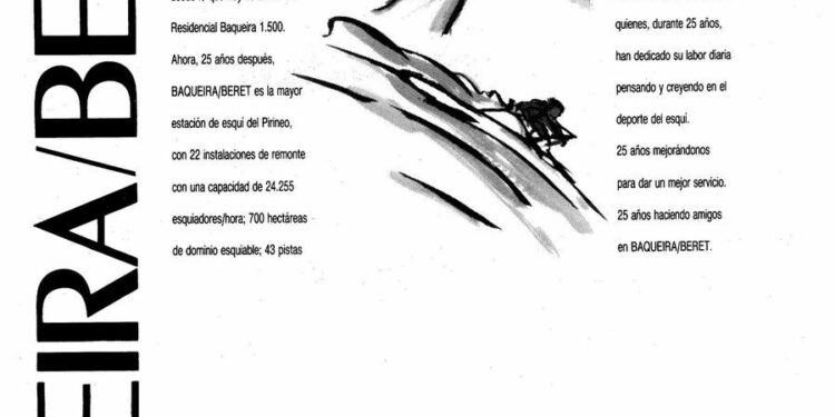 Cartel 25 años de Baqueira Beret
