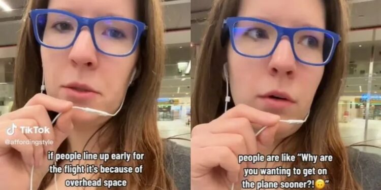 Es experta en viajes y explicó por qué la gente hace fila antes de subirse al avión