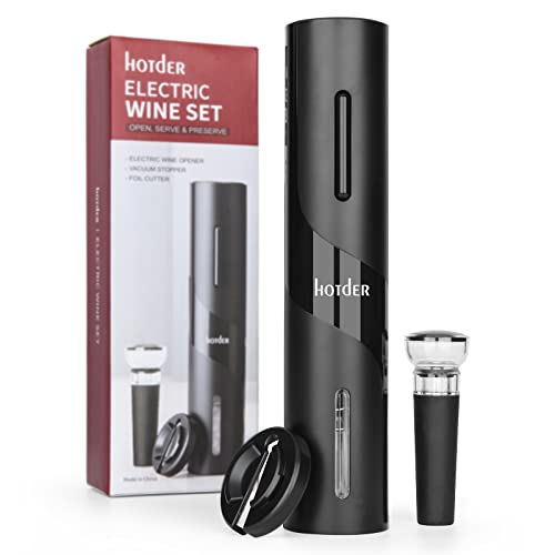 Hotder Sacacorchos eléctrico inalámbrico (3 en 1), Abridor de botellas del...