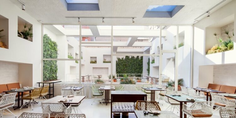 Espacio del restaurante Disfrutar en Barcelona