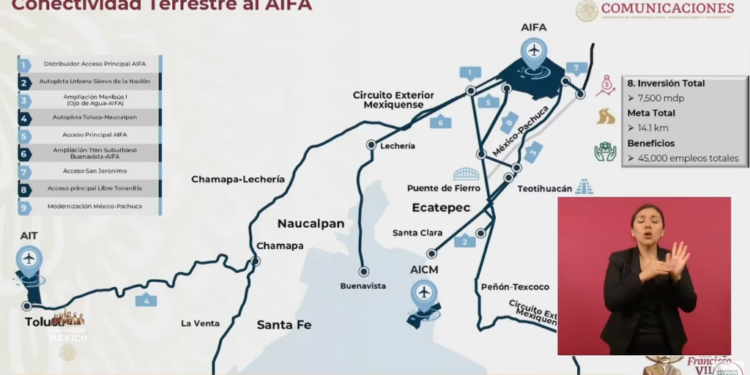 Muestran obras de conectividad al AIFA que acortan los viajes más de una hora México