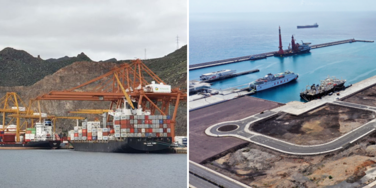 Los puertos canarios de Santa Cruz de Tenerife y de Las Palmas de Gran Canaria./ AH