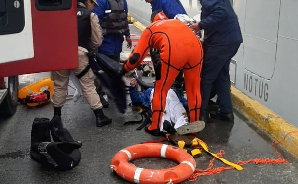 Prefectura rescató a tripulante de un crucero