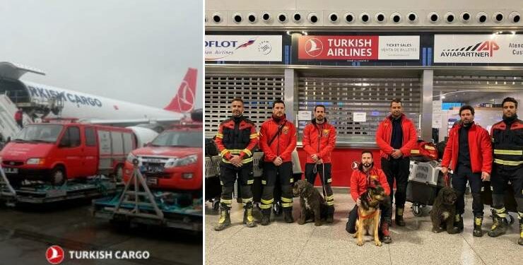 Turkish Airlines traslada al personal de rescate desde España