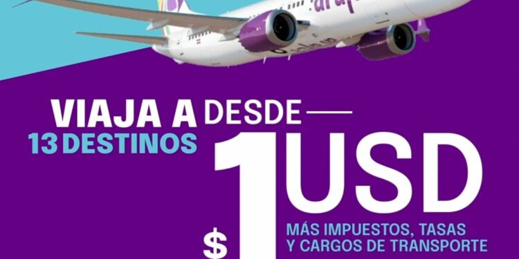 low cost Arajet ofrece 13 destinos a 1 dólar
