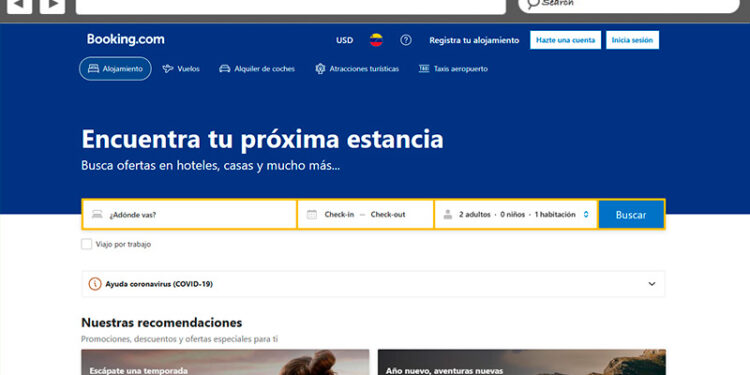 Web de Booking