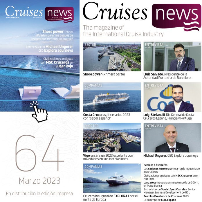 Revista CruisesNews 64 - Marzo 2023 disponible
