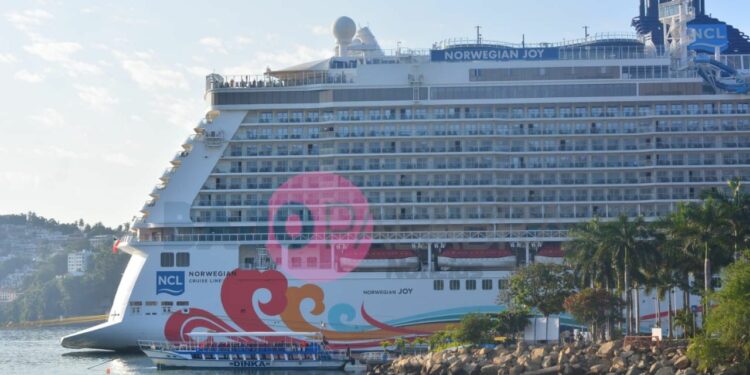 Ancla en Acapulco el crucero MS Norwegian Joy con más de 5 mil personas a bordo