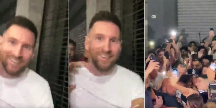Descontrol total por la aparición de Lionel Messi en una parrilla porteña: una multitud lo esperó en la puerta
