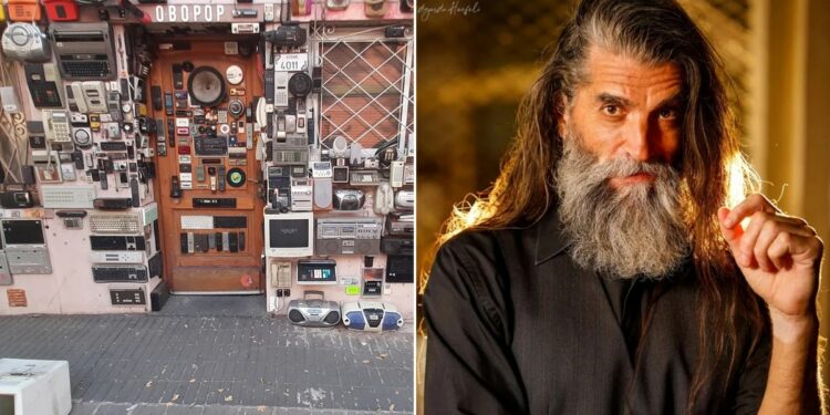 Es modelo, artista plástico y convirtió el frente de su casa de Saavedra en una instalación de tecnología obsoleta