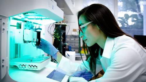 Grissel Trujillo, en el laboratorio.