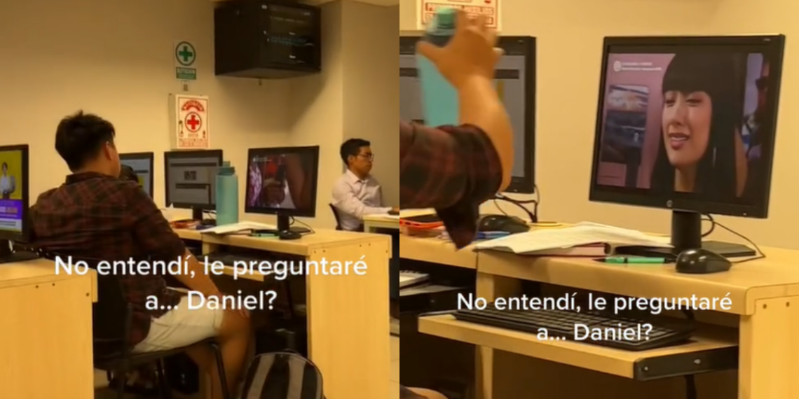 Estudiante es captado viendo "Al fondo hay sitio" durante clases: "Es el secreto para pasar de ciclo"