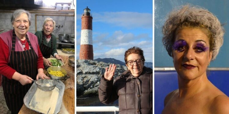 historias de adultas mayores entre los viajes, la gastronomía y la acrobacia