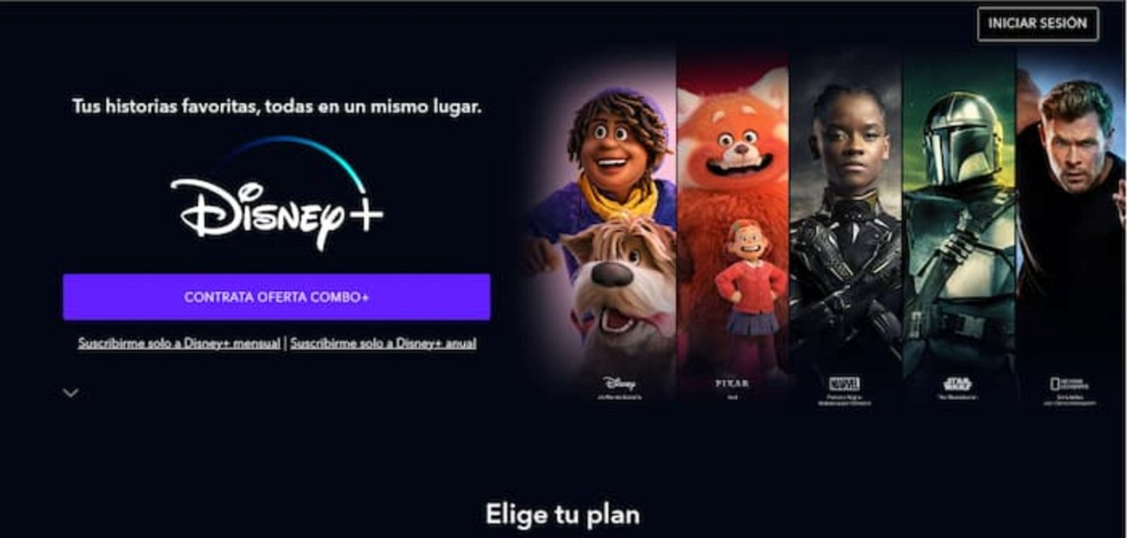 No podía faltar la plataforma de Disney+, el servicio oficial de streaming de la compañía donde encontrarás un extenso catálogo de series y películas de la marca y otras franquicia