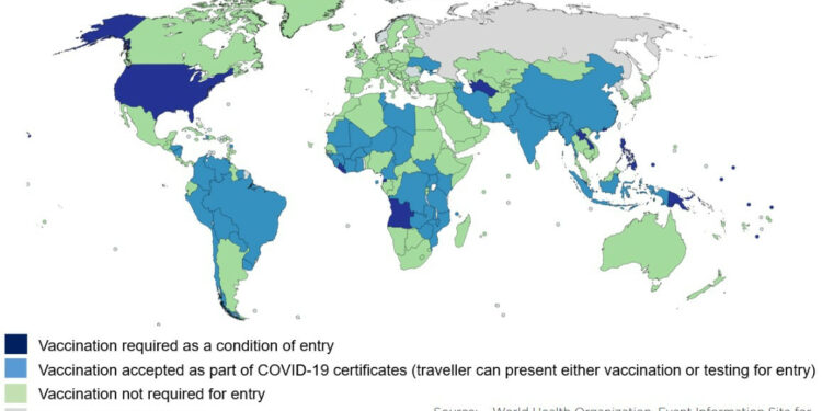 18 Mayo 2023. Países que siguen pidiendo vacuna Covid o test para viajar en 2023