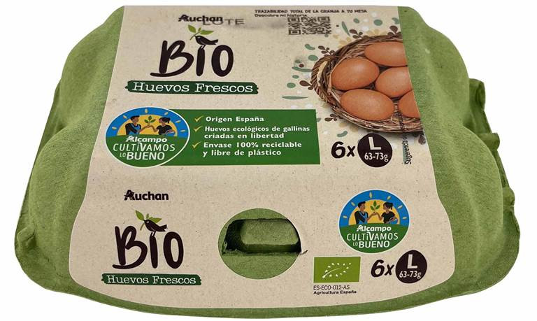 Alcampo introduce huevos ecológicos con tecnología Blockchain