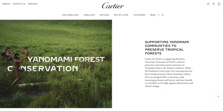 Critican a Cartier por haber usado fotografía de la etnia yanomami devastada por la minería ilegal