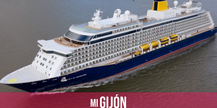 El crucero Spirit of Adventure atraca este lunes en El Musel