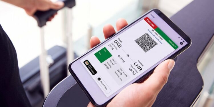 Emirates digitaliza las tarjetas de embarque