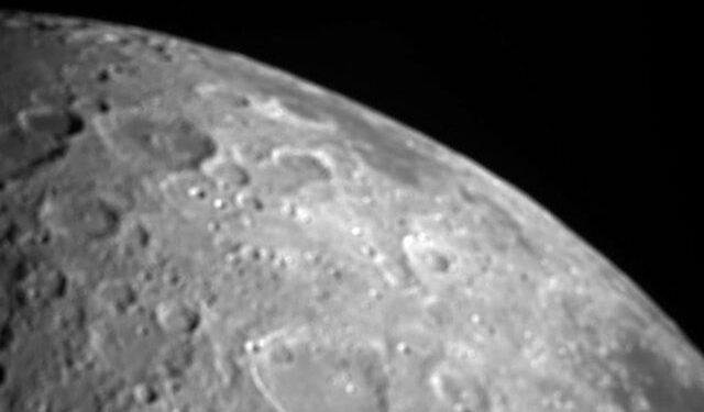 Sector de la superficie lunar cercano al polo norte