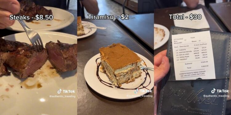 el consejo viral de un viajero en TikTok después de comer barato