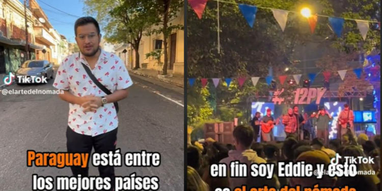 famoso tiktokero de viajes quedó enamorado de Paraguay
