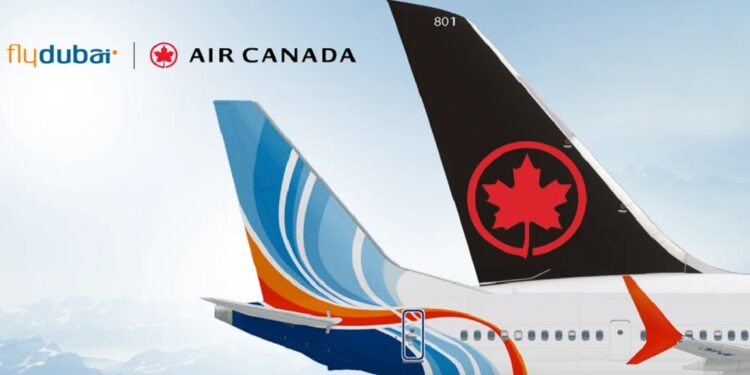 flydubai y Air Canada anuncian una asociación de código compartido