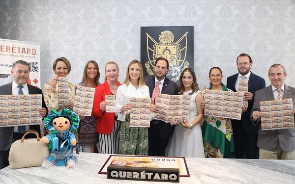 La Secretaría de Turismo de Querétaro y la Lotería Nacional, develaron el billete conmemorativo que hace alusión al Garbanzo Amarillo, platillo tradicional del estado