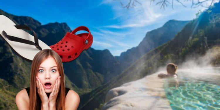 ¿Vas a las Grutas de Tolantongo y sales sin una chancla? Recuperan un montón | VIDEO
