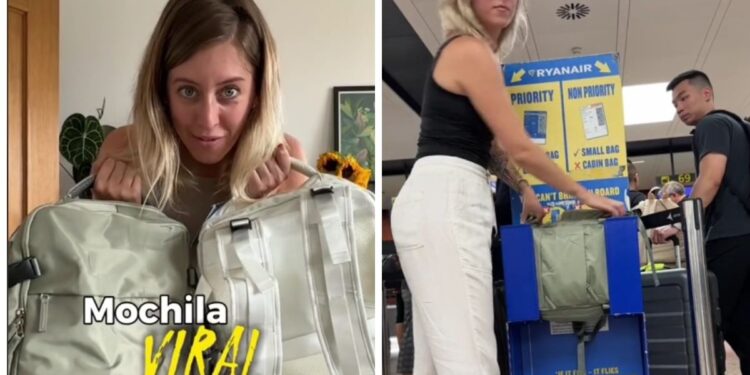 Mochila de amazon viral en TikTok para viajes, le cabe de todo