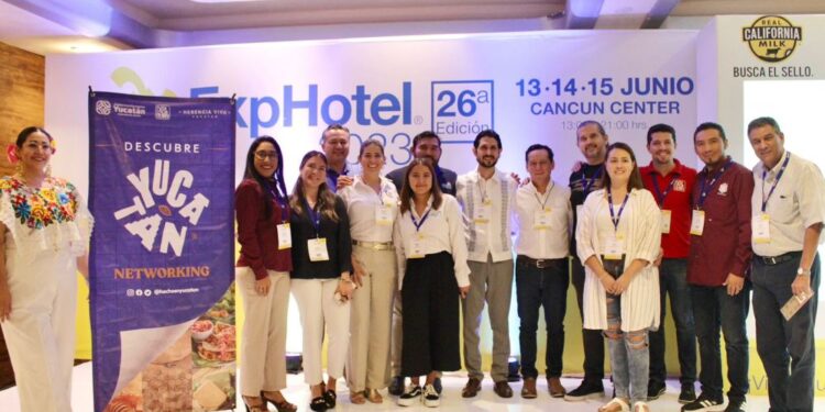 Participan más de 20 empresas yucatecas en el Expo Hotel 2023 en Cancún, Quintana Roo