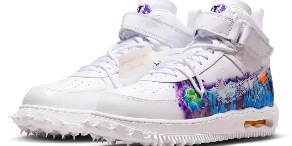 Off-White x Nike Air Force 1 Mid “Graffiti”, un par de street style