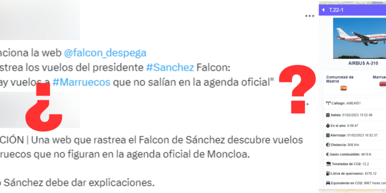 Los viajes del “Falcon de Sánchez” a Marruecos: qué sabemos · Maldita.es