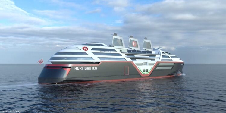 el crucero cero emisiones y gigantescas velas solares retráctiles que llegará a alta mar en 2030