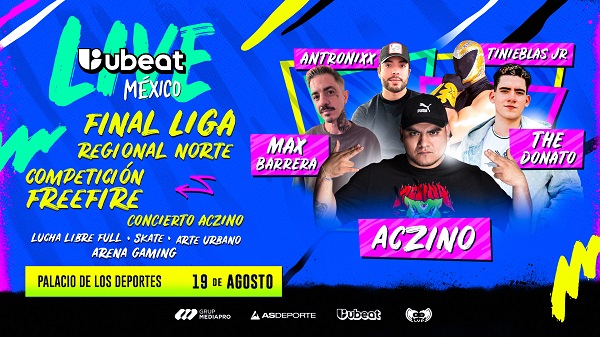 CDMX acogerá el 19 de agosto la segunda edición del Ubeat Live México, el festival de esports, gaming, creadores de contenido y freestyle