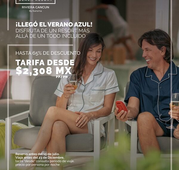 El Verano Azul se vive en Azul Beach Resort Riviera Cancún.¡Disfruta de un resort más allá de un todo incluído!