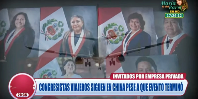 Congresistas invitados a China por empresa siguen de viaje