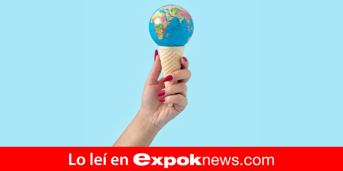 Helado sostenible hecho de aire y agua 