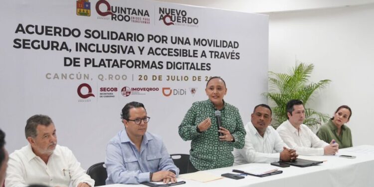 Taxistas usarán plataforma de DiDi para viajes más seguros en Quintana Roo